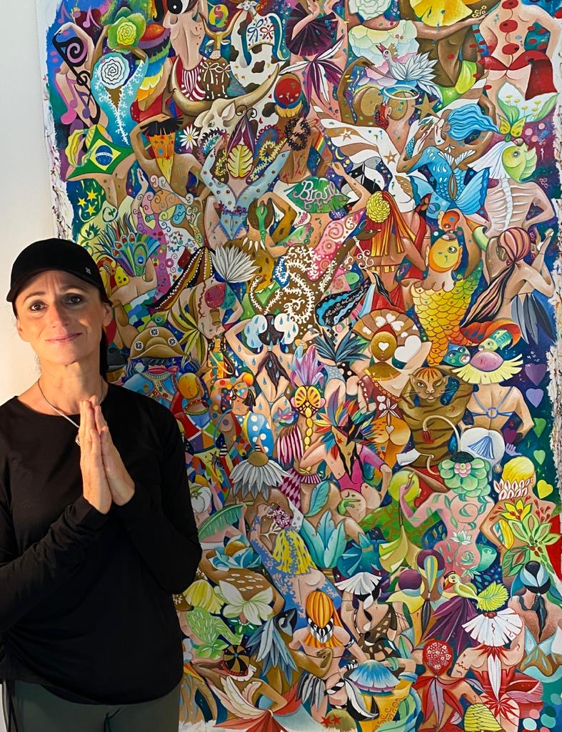 Sophie Jo with her painting